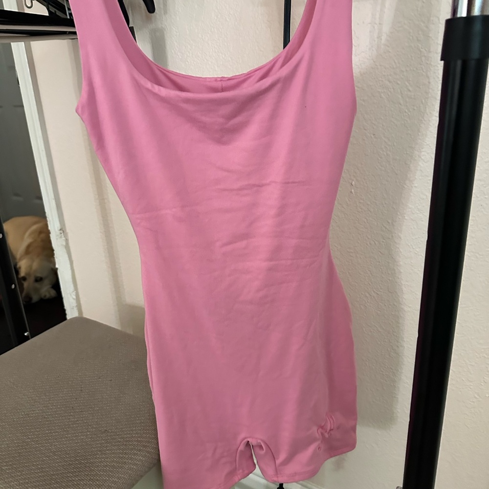 Pink short romper